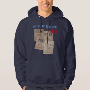 offentlig fiende nummer ett poster hoodie-design munkjacka