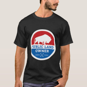 Offentlig markägare Bison jagar utomhus T Shirt
