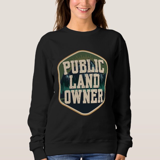 Offentlig markägare utomhus camping t shirt (Framsida)