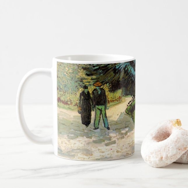 Offentlig trädgård med par av Vincent van Gogh Kaffemugg (Med munk)