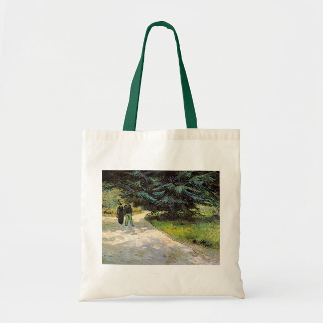Offentlig trädgård med par av Vincent van Gogh Tygkasse (Framsidan)