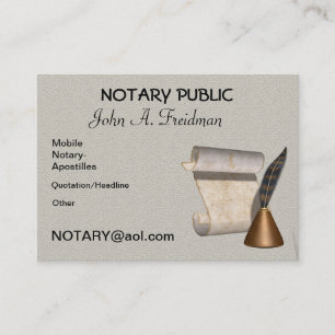 OFFENTLIG visitkort för NOTARY