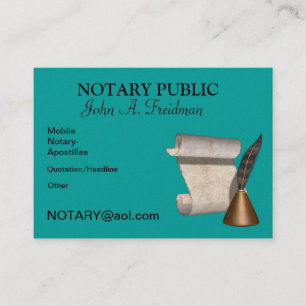 OFFENTLIG visitkort för NOTARY
