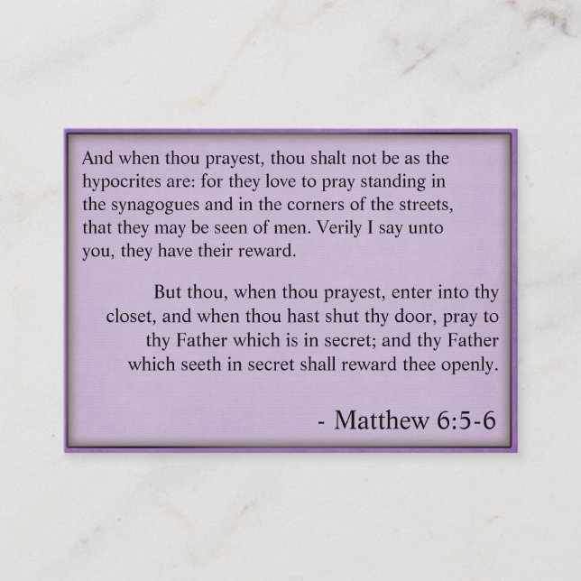 Offentliga bönfaktumkort visitkort (Framsida)