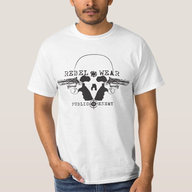 Offentliga fientliga manar skjorta tee (Framsida)
