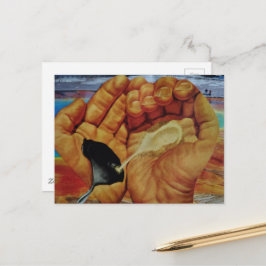 Öffentliga markerings surrealistisk collage vykort