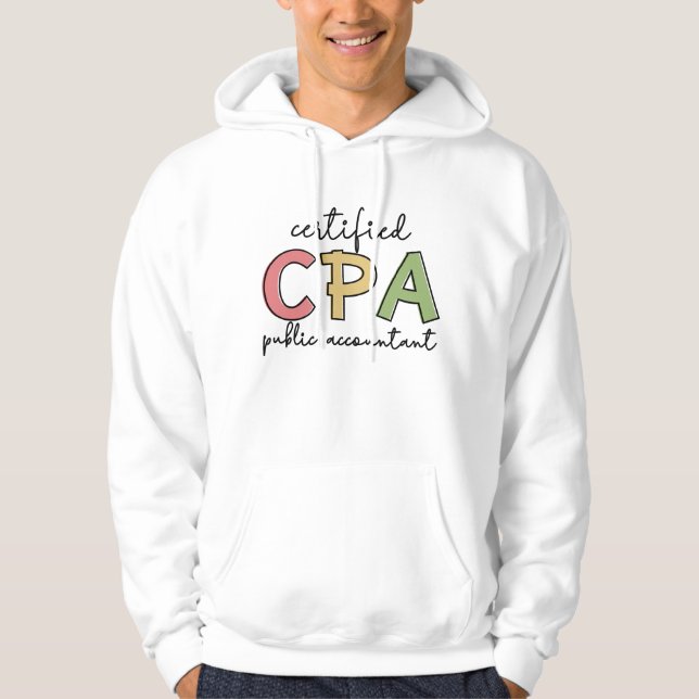 Offentliga redovisningsgåvor för CPA Auktoriserad Hoodie (Framsida)