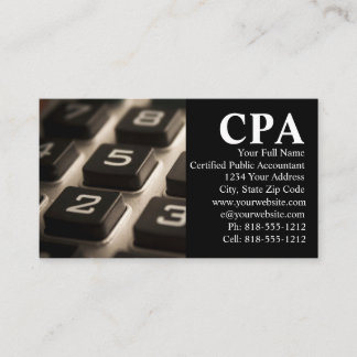 Offentliga revisorer inom CPA Accountant Auktorise Visitkort