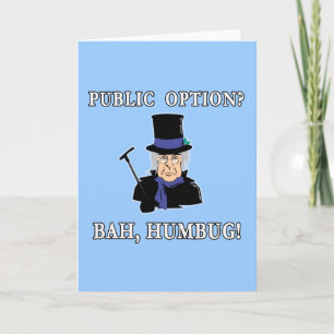 Offentligt alternativ? Bah Humbug! Scrooge T Helgkort