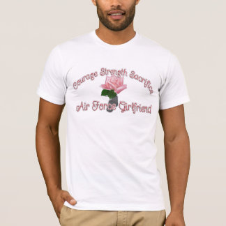 Offer för styrka för flygvapenflickvänkurage t-shirt
