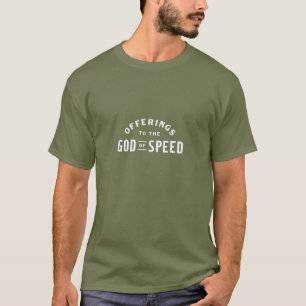 Offerings till guden av rusar tee shirt