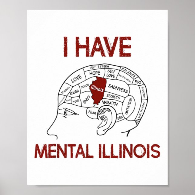 Offert Älskare I har Mental Illinois Poster (Framsidan)