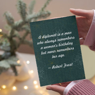 Offert - Ett diplomat är en man som alltid minns Kort