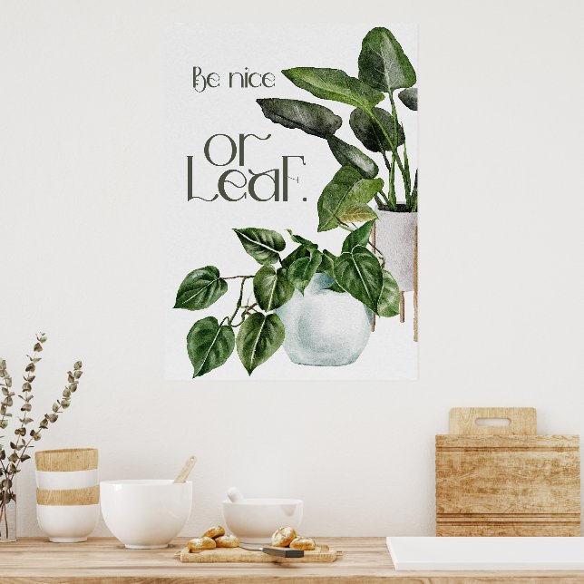  offert för Cute House-plantor Poster (Kök)
