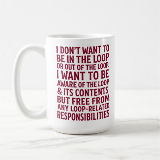 Offert för fritt loop-ansvar kaffemugg