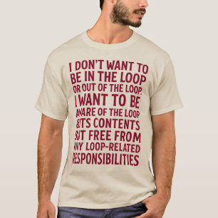 Offert för fritt loop-ansvar t shirt