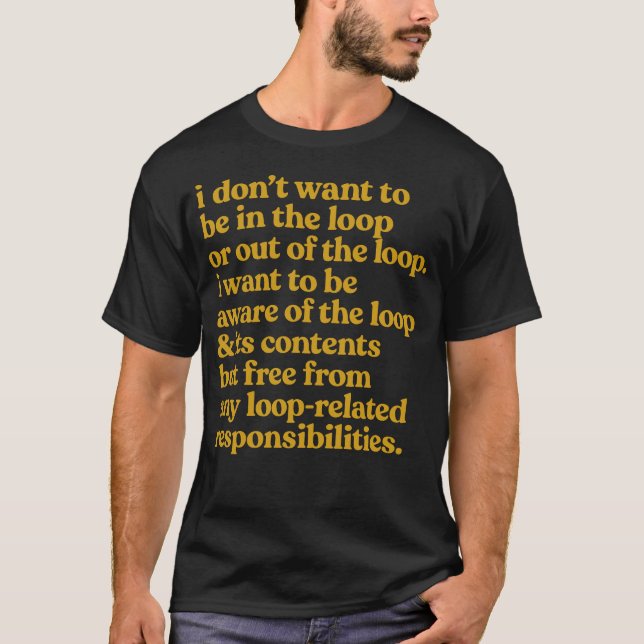 Offert för fritt loop-ansvar t shirt (Framsida)