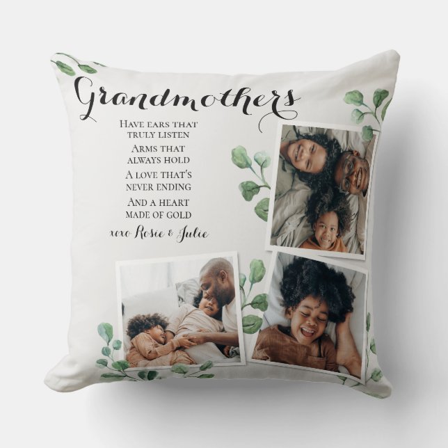 Offert för Grandma Nana från Barnbarn Photo Kudde (Framsida)