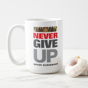 Offert för lyckade aldrig Ge Up överlämnar aldrig Kaffemugg