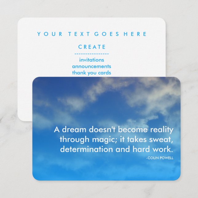 offert för lyckade resultat inbjudningar (Fram/baksida)