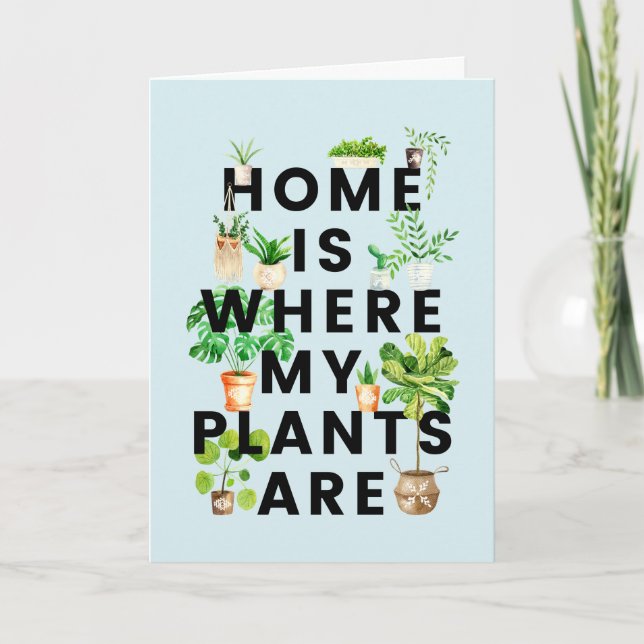  offert för vattenfärg Tropical Houseplant Kort (Framsida)