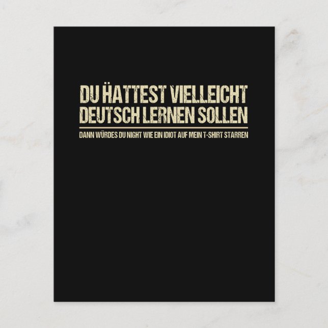 Offert-Funny German Speaker Deutschland Quote (Framsida)