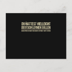 Offert-Funny German Speaker Deutschland Quote Inbjudan Vykort