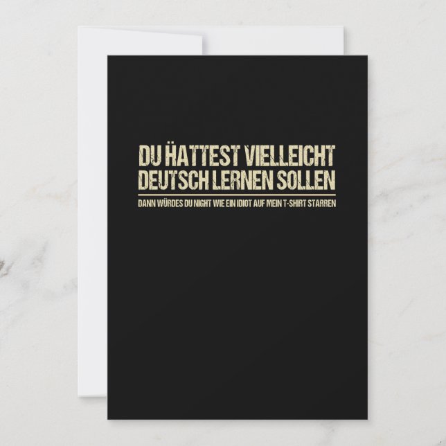 Offert-Funny German Speaker Deutschland Quote Spara Datumet (Framsida)