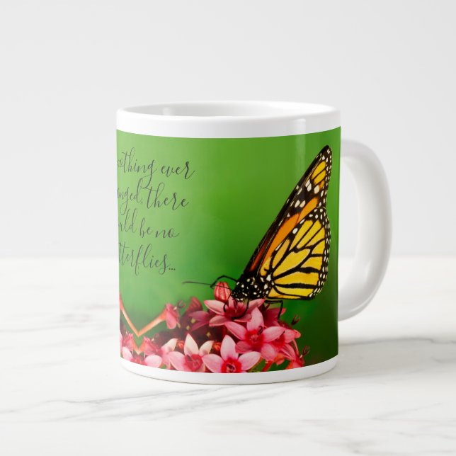 Offert:  Monarch Butterfly Floral Photography Jumbo Mugg (Framsida höger)