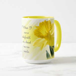 Offert: "När jag ser en koffodil ..." Blommor B Mugg