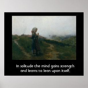 Offert på Solitude med en introduktionsbild Poster