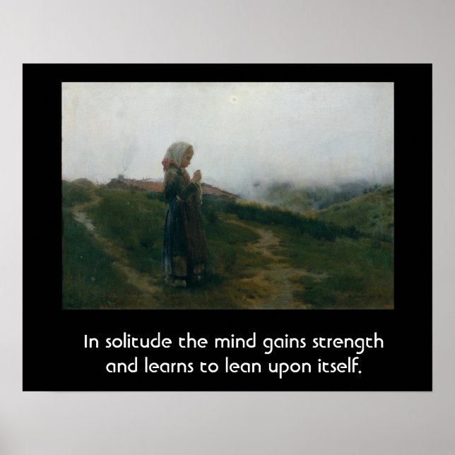 Offert på Solitude med en introduktionsbild Poster (Framsidan)