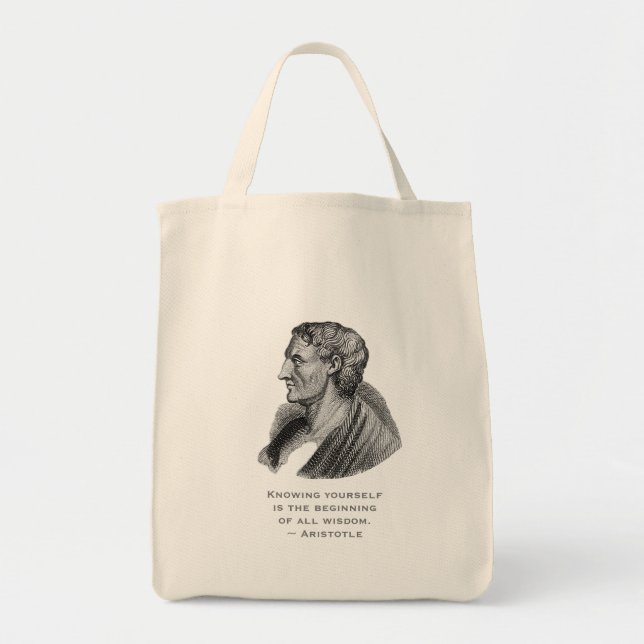 Offert som känner din egen filosof Aristoteles Tygkasse (Framsidan)