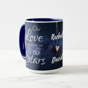 Offert VÅR KÄRLEK SKRIFTLIGEN I STARS Galaxy Natte Mugg