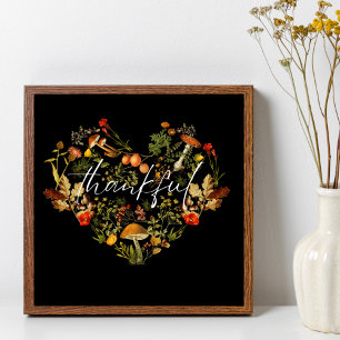 Offert Vintage Botanicals svamp Hösten Poster