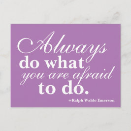 Offerttabell - gör det du fruktar mest Lila och vi Vykort