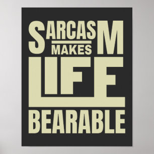 Offerttypografi   Funny Sarcasm Poster