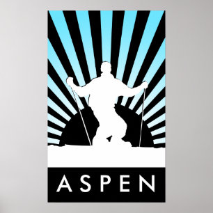 Offhill ski aspen poster