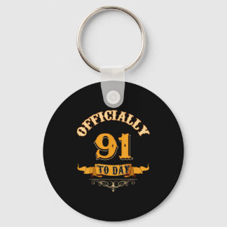 Offically 91 Years Old Today 91st Birthday Gift  Nyckelring
