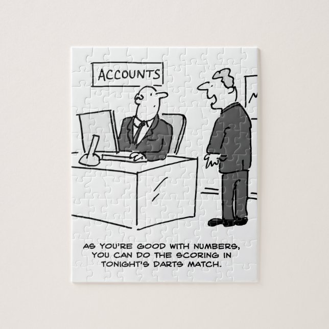 Office Accountant som tillfrågats om att få poäng  Pussel (Vertikal)