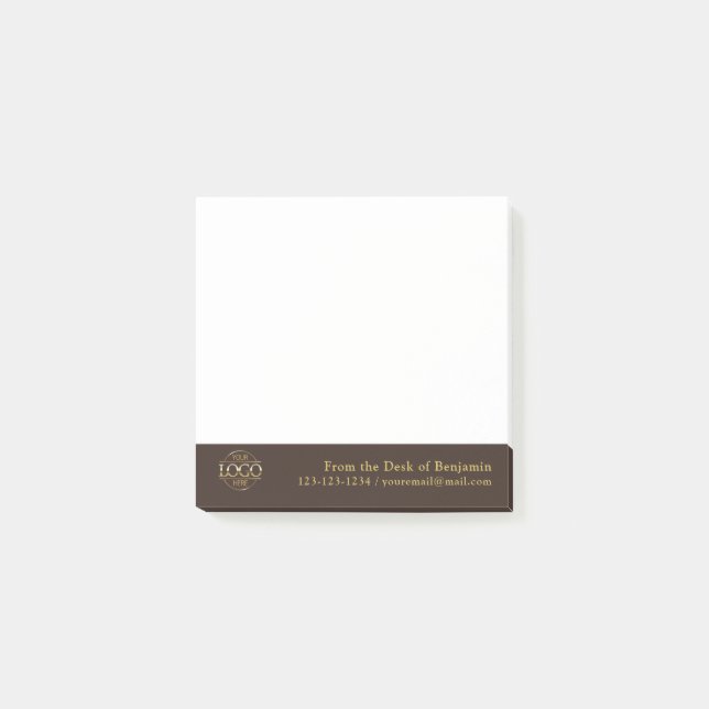 Office Anpassningsbar Modern enkel Logotyp från sk Post-it Block (Framsida)