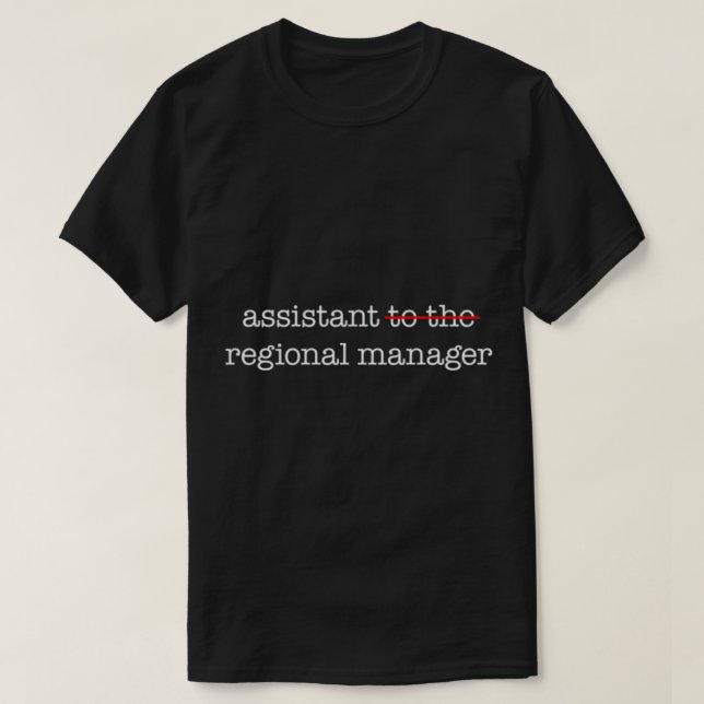 Office Assistent till den regionala direktören T Shirt (Design framsida)