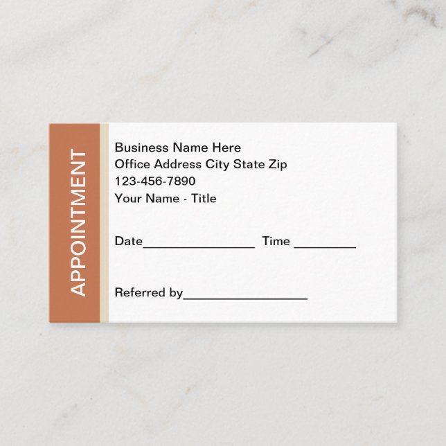 Office-avtalskort för europeiska Färg Tidsbeställning Kort (Framsida)