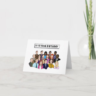 Office Birthday Anteckningskort