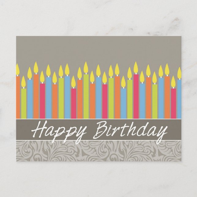 Office Birthday Card med ljus Vykort (Framsida)