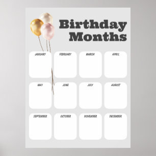 Office Birthday List - Birthday Poster för Office