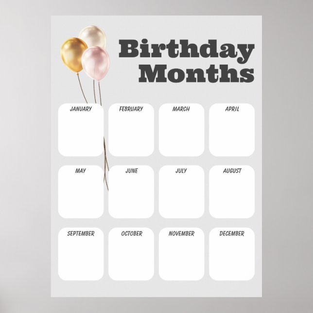Office Birthday List - Birthday Poster för Office (Framsidan)