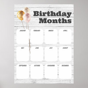 Office Birthday List - Birthday Poster för Office