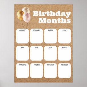 Office Birthday List - Birthday Poster för Office