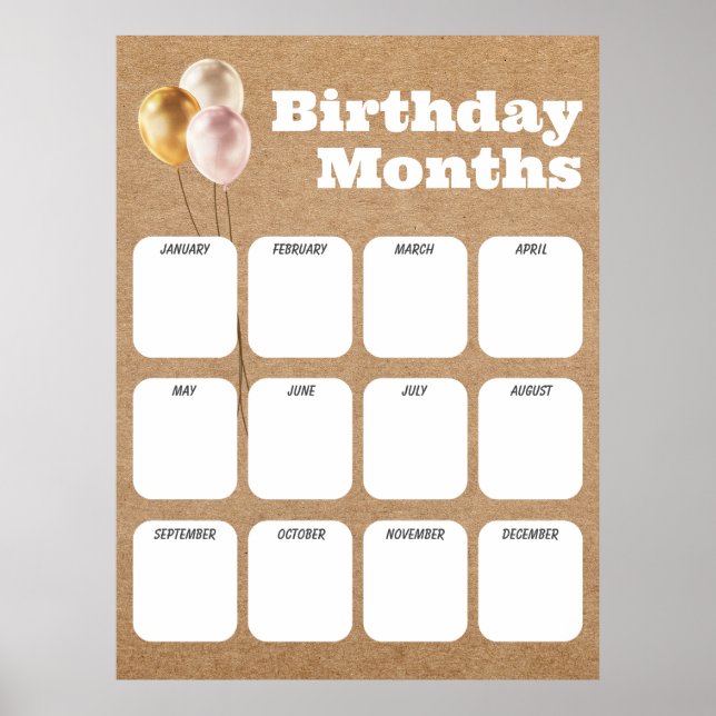 Office Birthday List - Birthday Poster för Office (Framsidan)
